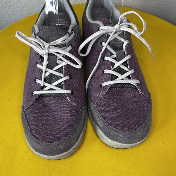 Chaco Sneakers Rum Raisin Canvas Low Top Lace Hiking Shoes Trainers Womens 7.5 - Picture 13 of 16